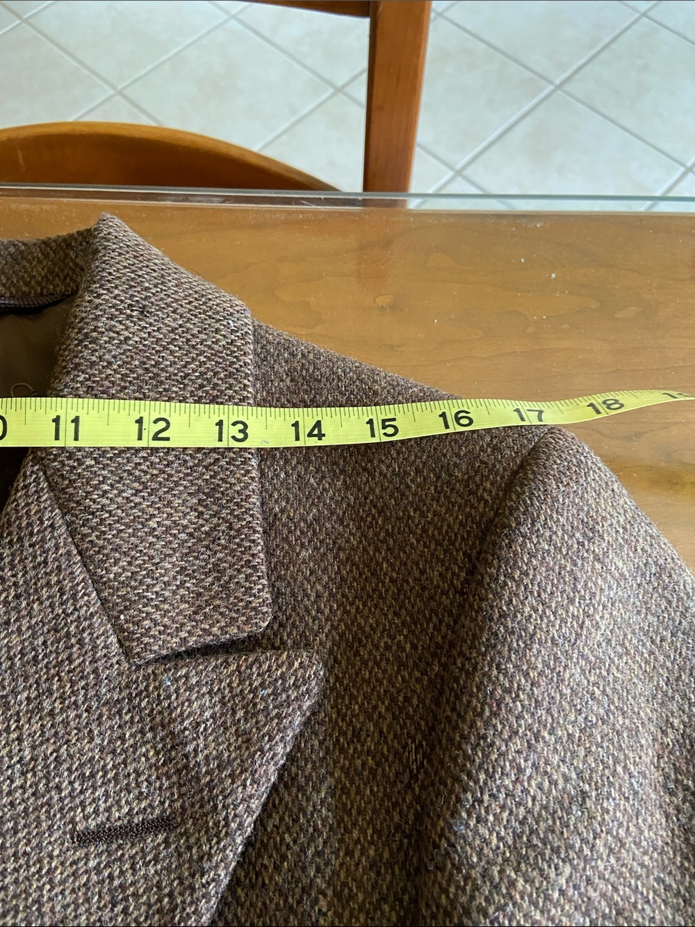 Hart Schaffner Marx Heavyweight Wool Tweed Duster with Full Satin Lining. M - Picture 12 of 13